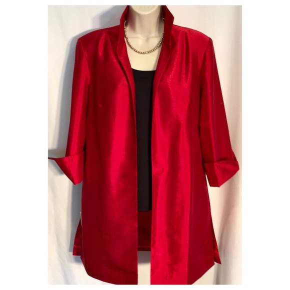 Grace Chaung New York Jackets & Blazers - ❤️ GRACE CHUANG NY Red Long Kimono Jacket NWT